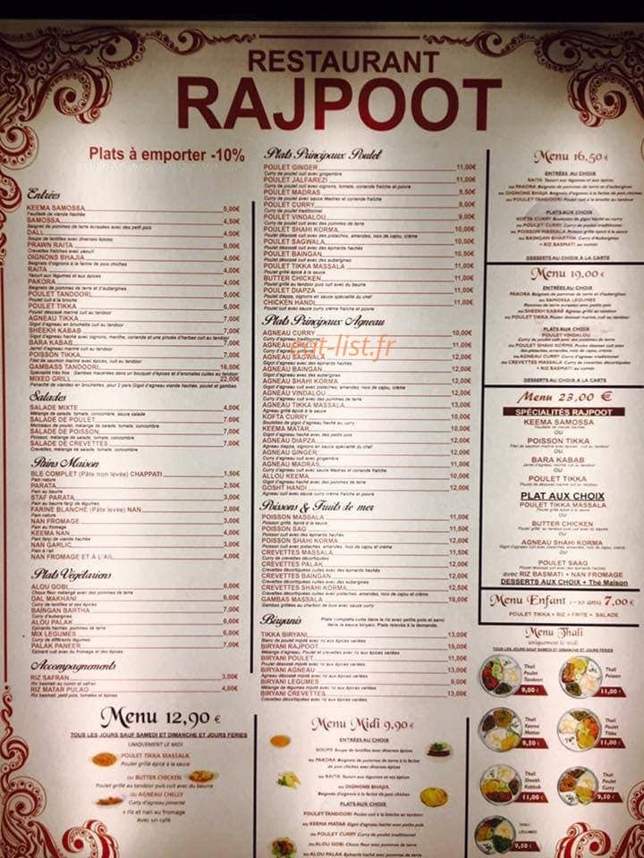 Rajpoot — carte page 1