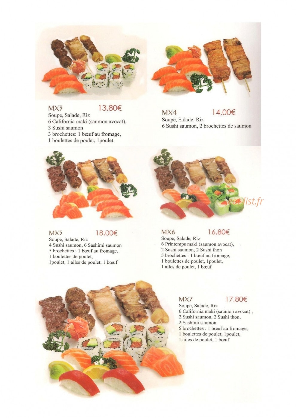 Restaurant Bienvenue — carte page 10