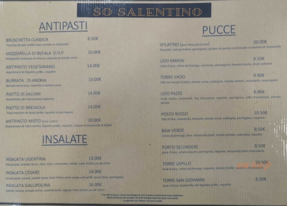 So Salentino — carte page 2
