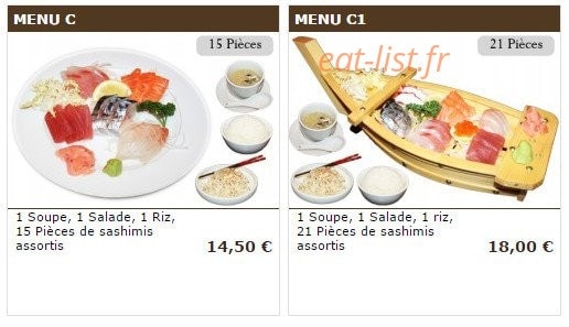Sushi wako — carte page 7