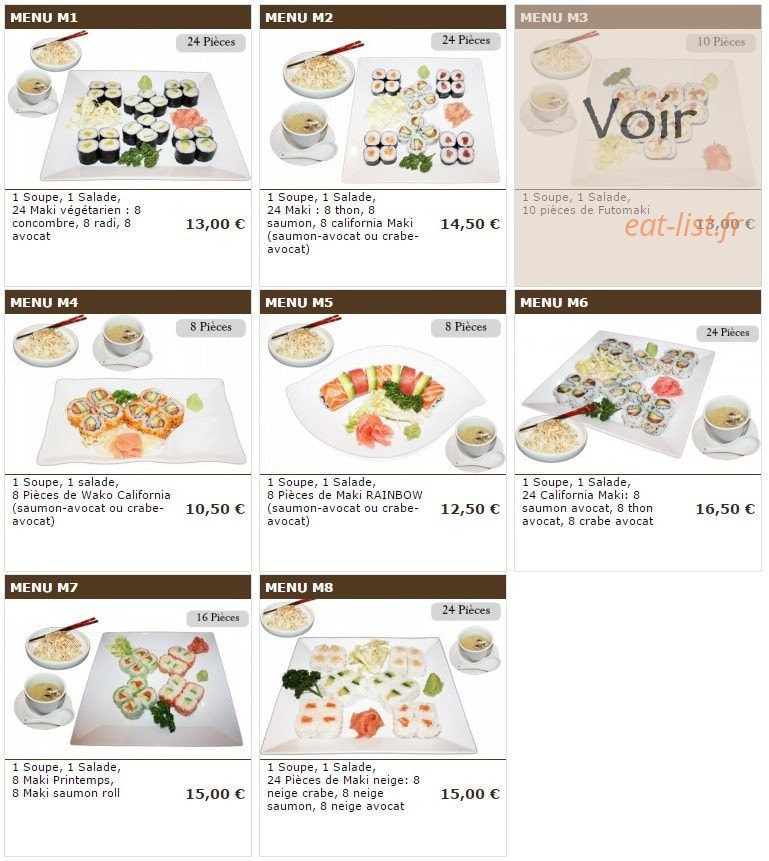 Sushi wako — carte page 4