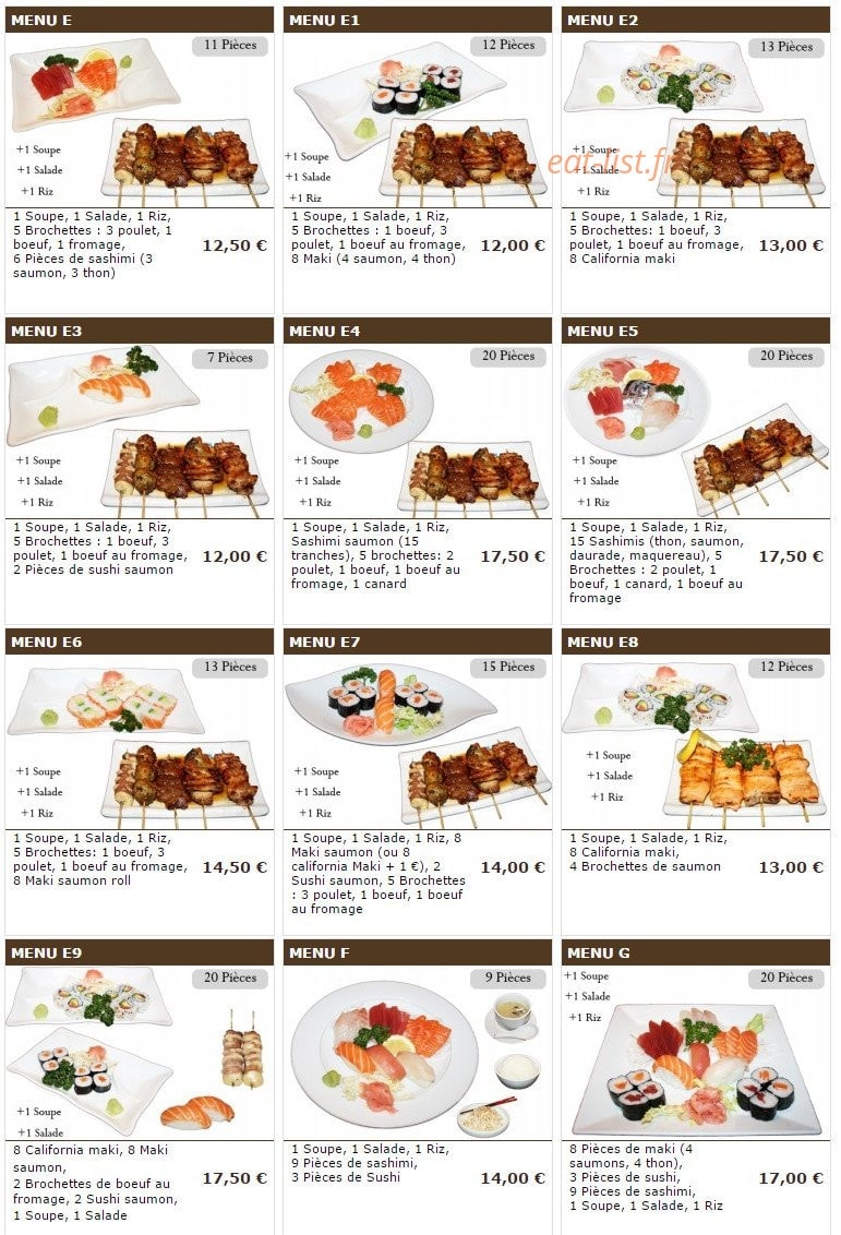 Sushi wako — carte page 2