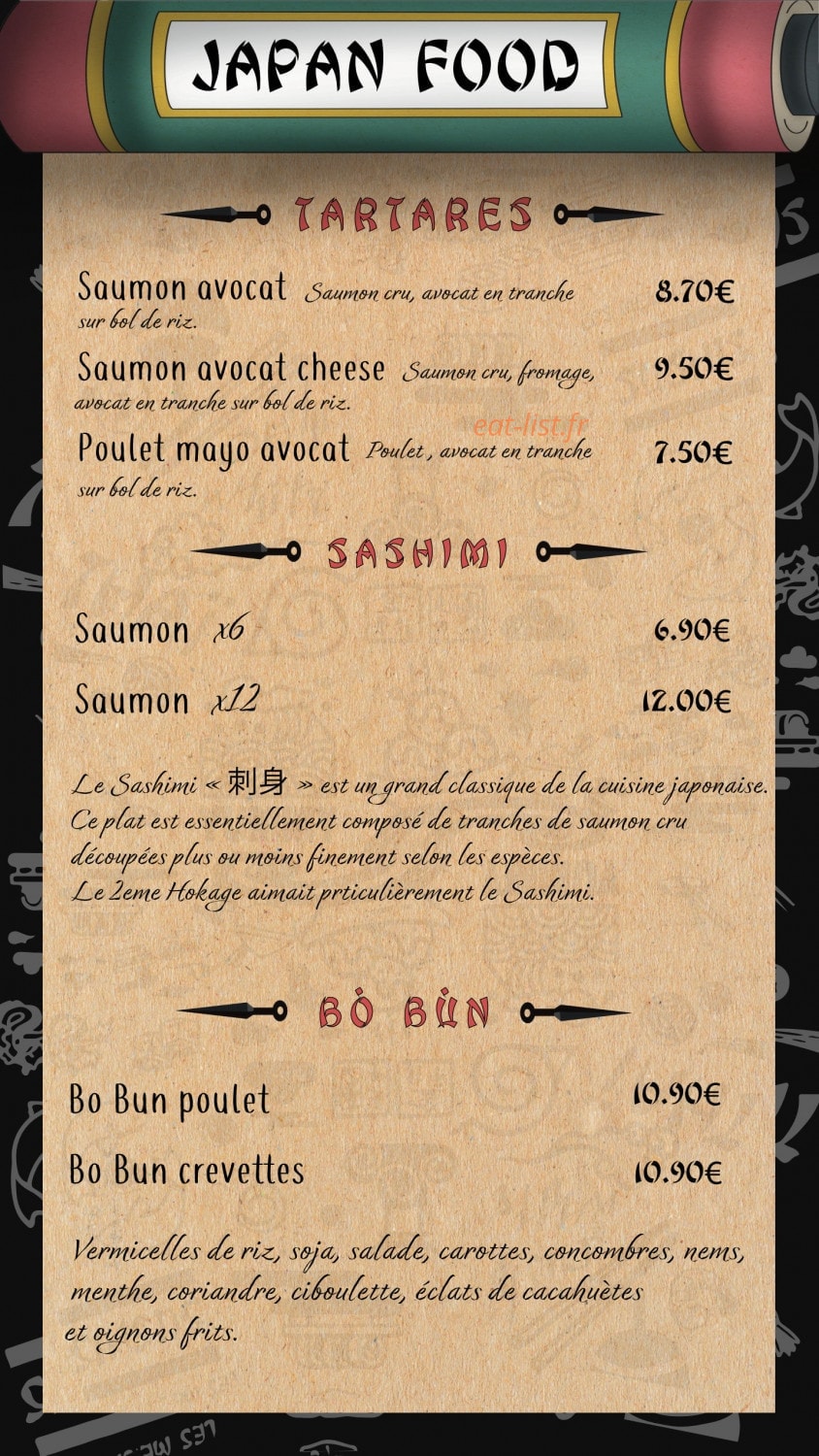 Sushi White — carte page 3