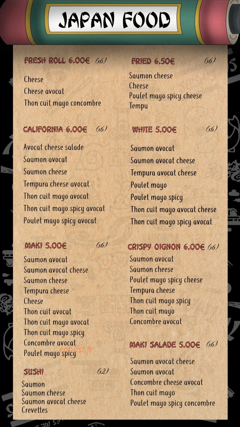 Sushi White — carte page 4