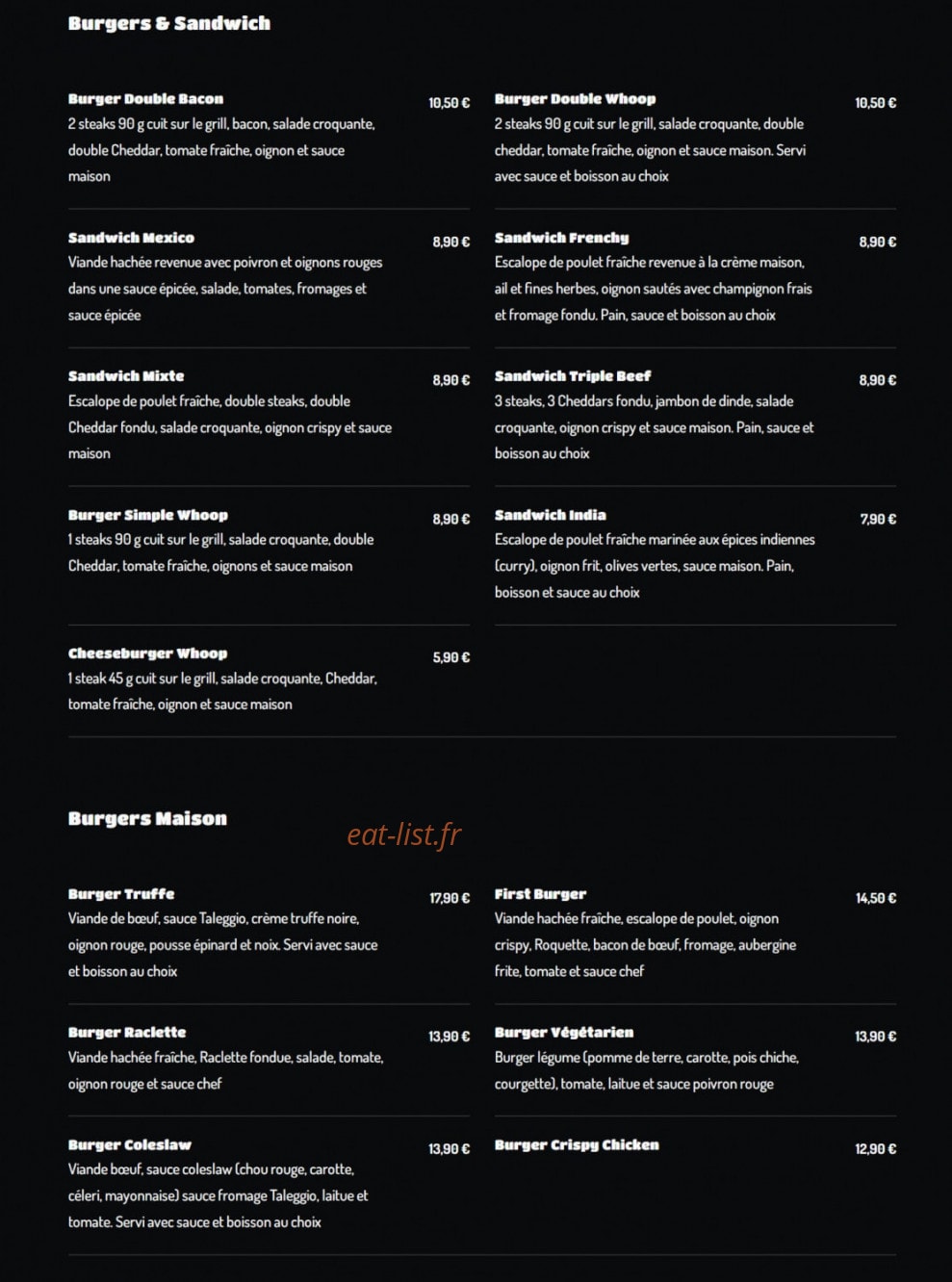 The First coffee — carte page 2