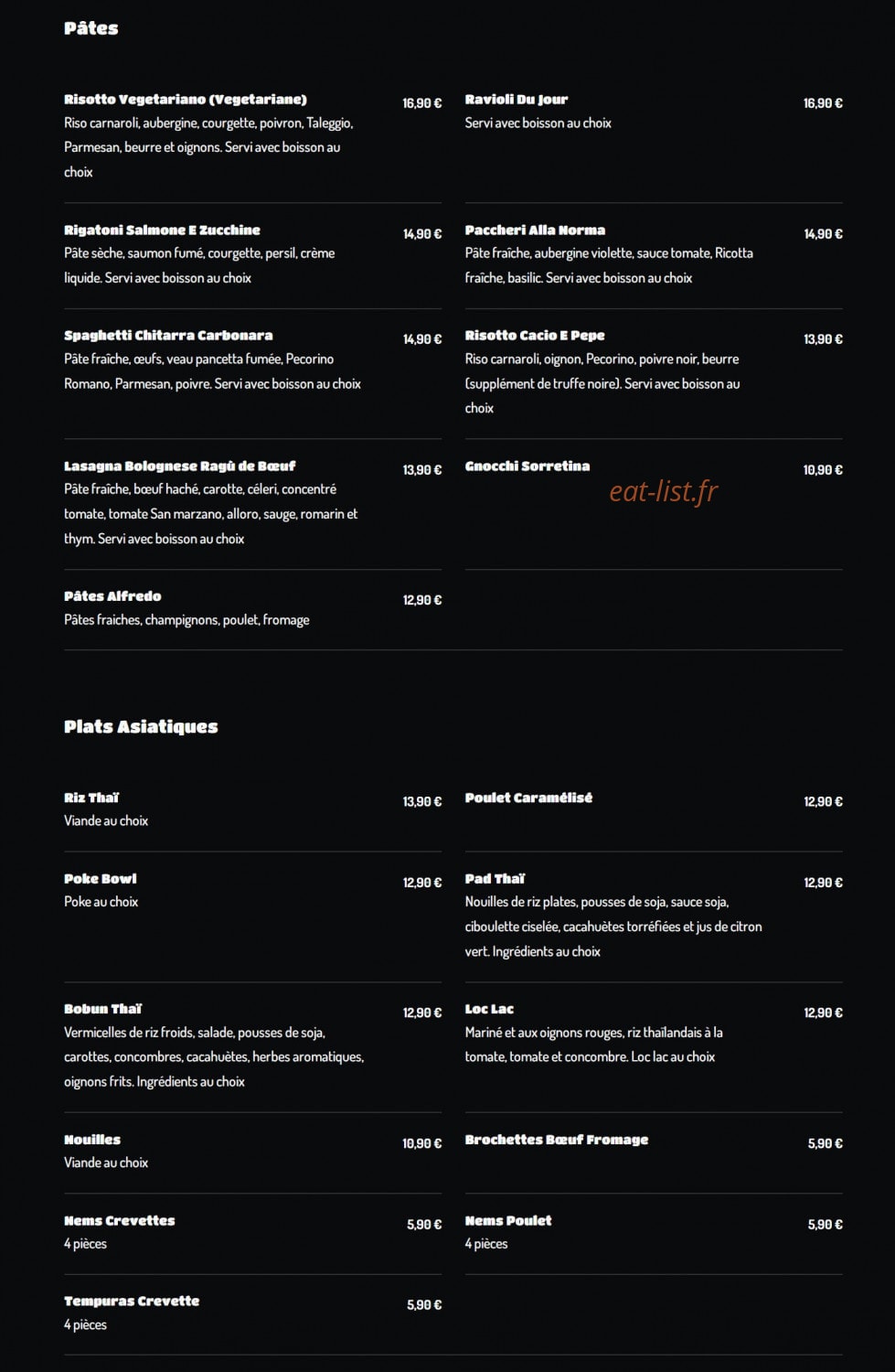 The First coffee — carte page 4