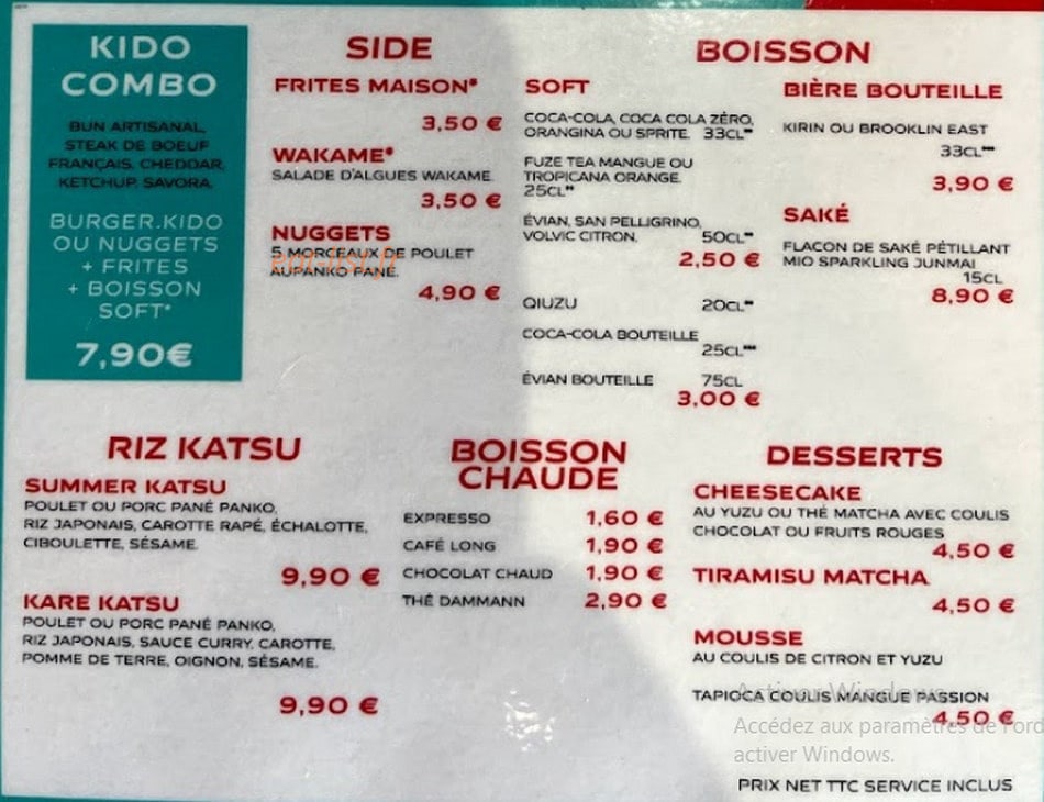 Weast Burgers — carte page 3