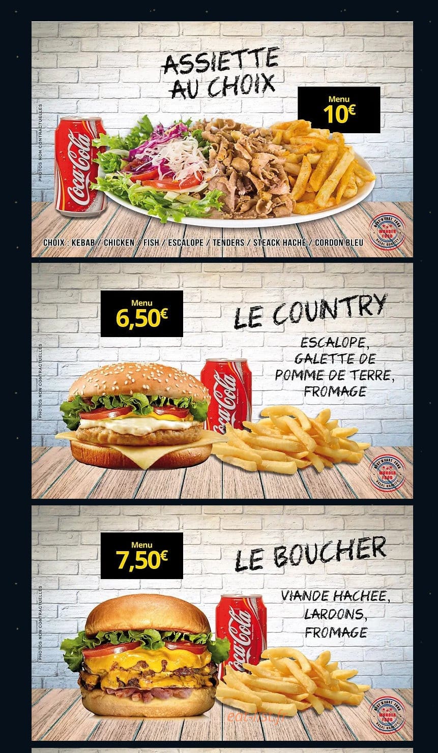 Wonder Food — carte page 1