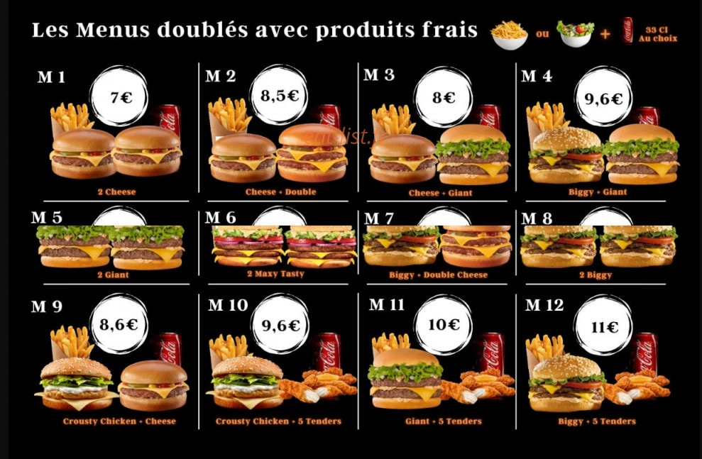 Yankee Burger — carte page 5