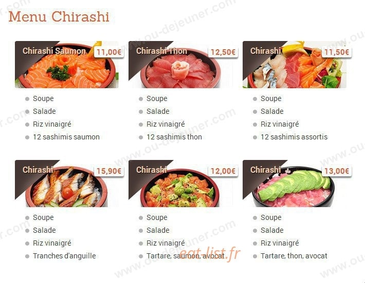 Allo Sushi — carte page 3