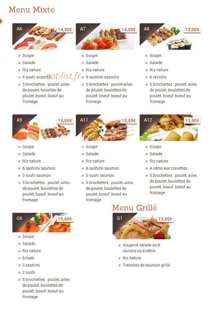 Allo Sushi — carte page 5