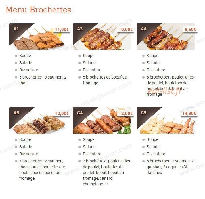 Allo Sushi — carte page 4