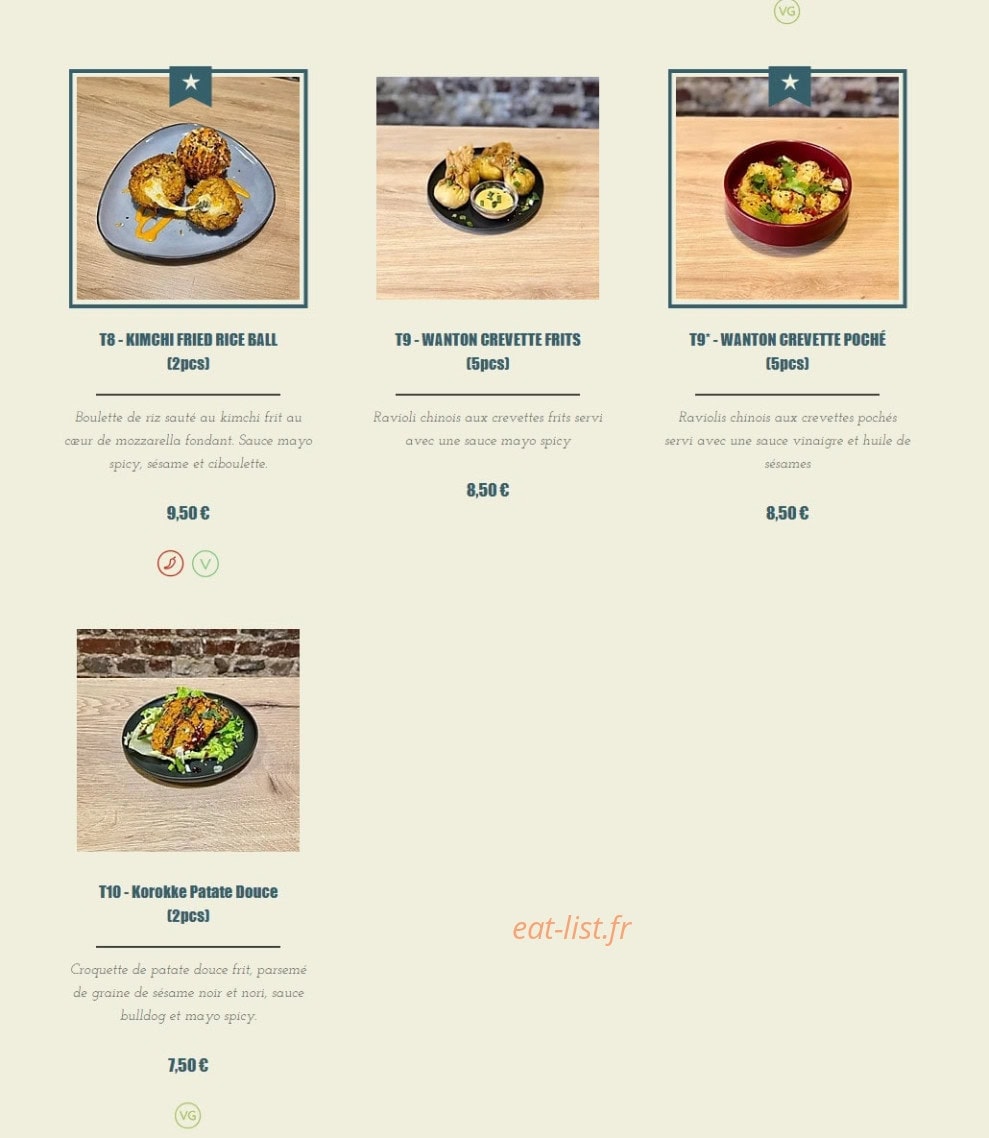Ama Asian Bistro — carte page 8