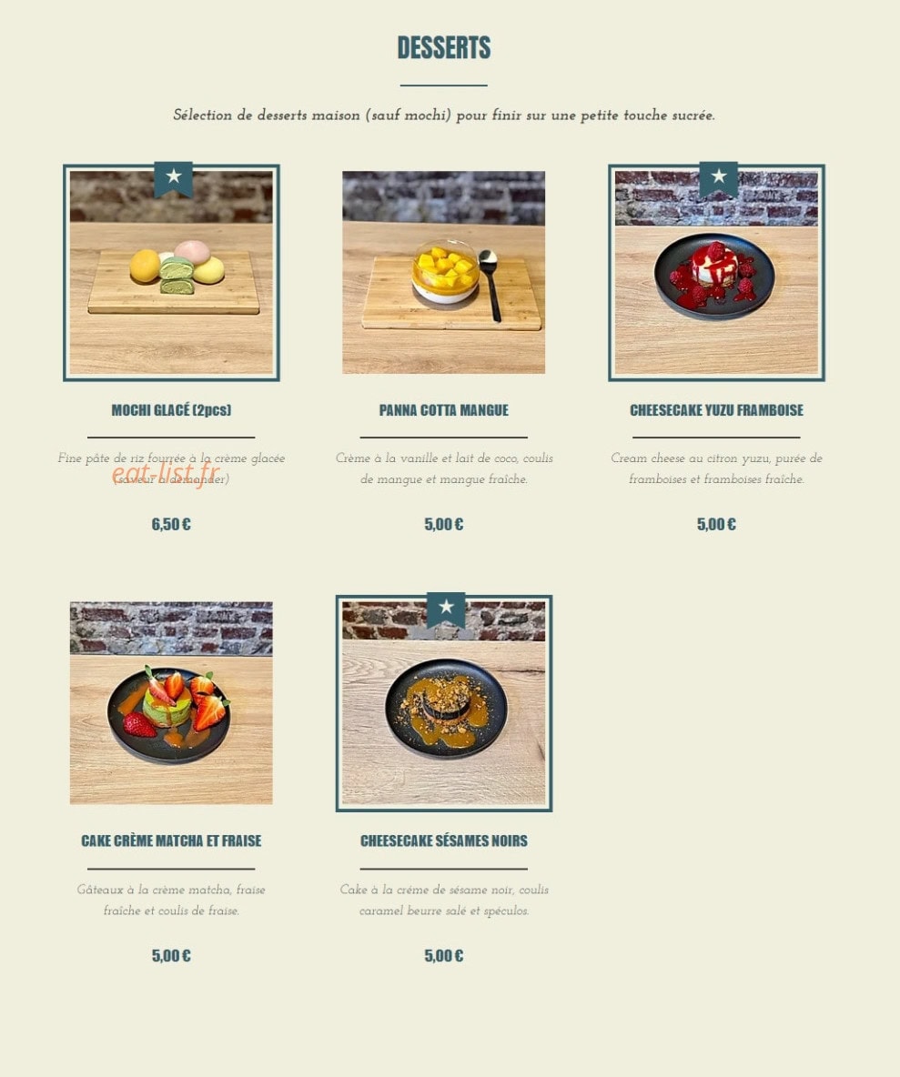 Ama Asian Bistro — carte page 13