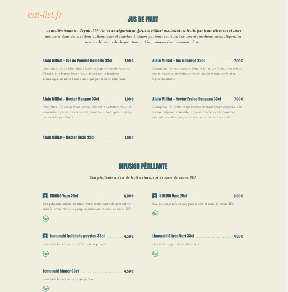 Ama Asian Bistro — carte page 15