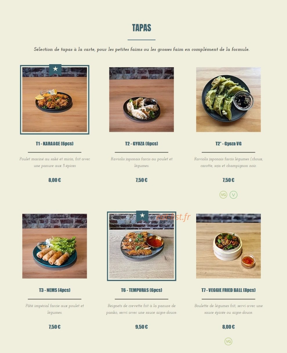 Ama Asian Bistro — carte page 7