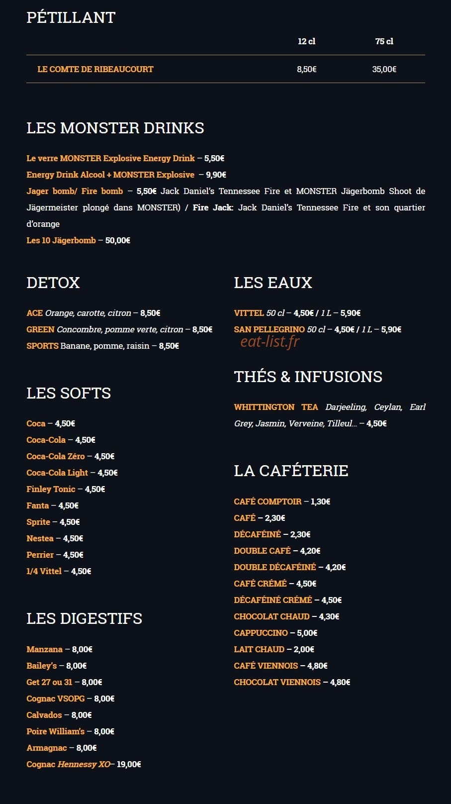Big Tom Pub — carte page 7