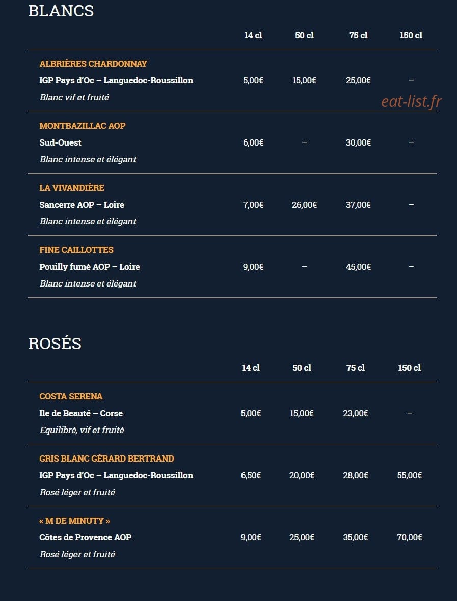 Big Tom Pub — carte page 8