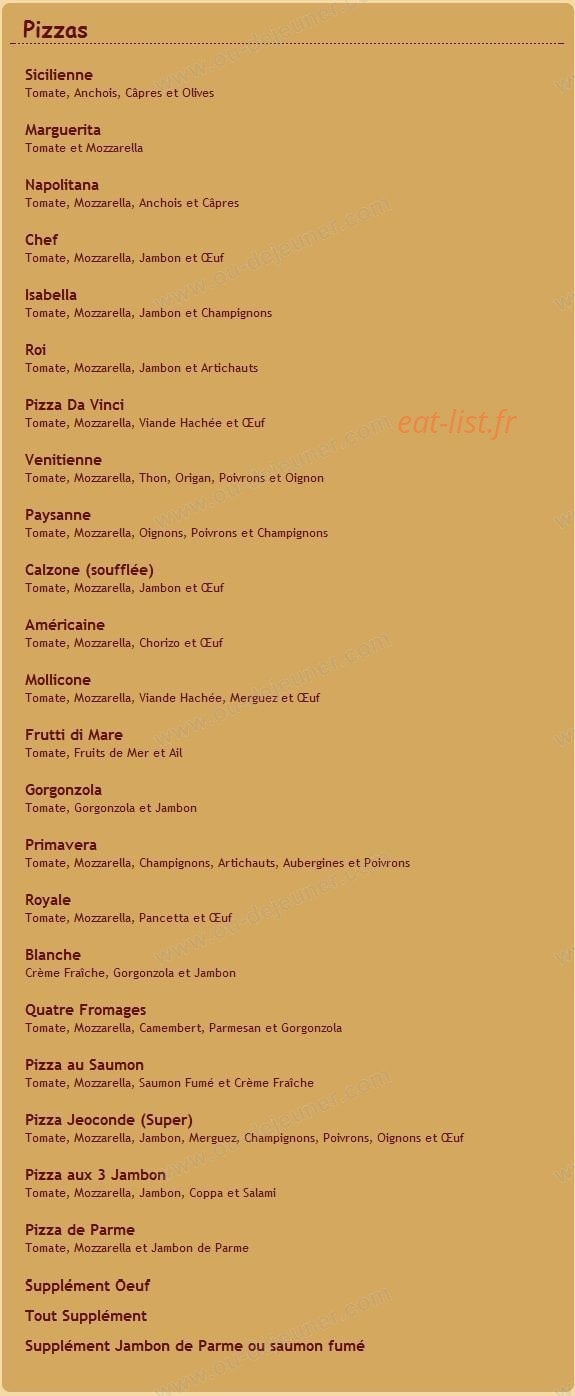 Bistrot Da Vinci — carte page 3