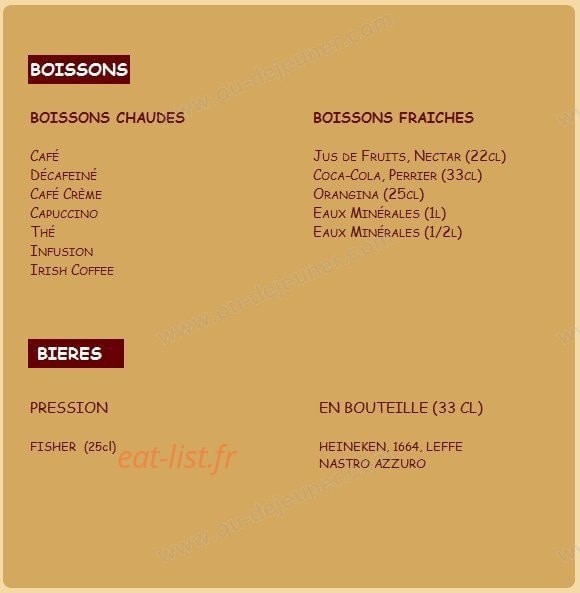 Bistrot Da Vinci — carte page 6
