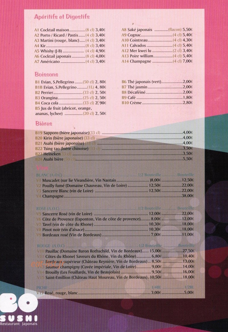 Bo Sushi — carte page 10
