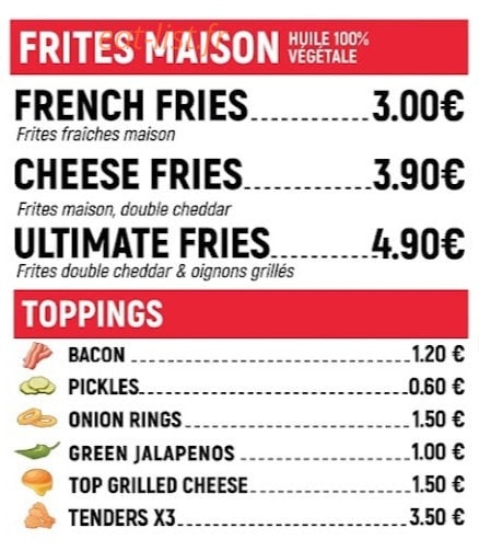 Burger & Fries — carte page 2