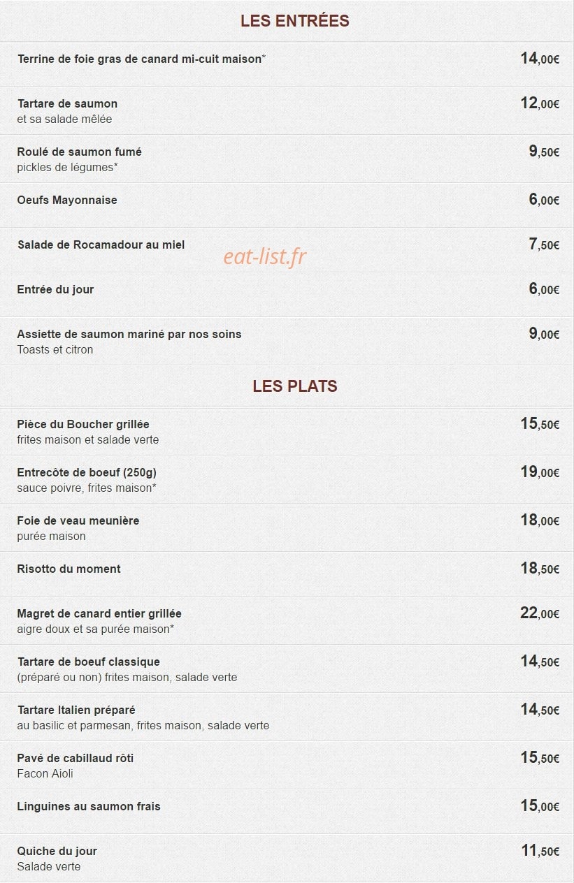 Café côté rive — carte page 2