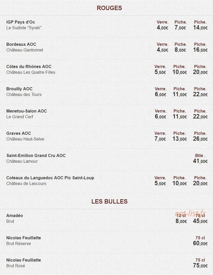 Café côté rive — carte page 5