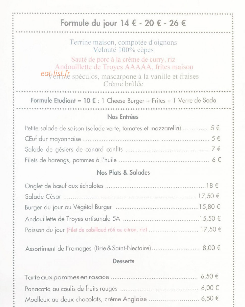 Chez Jean-René — carte page 2