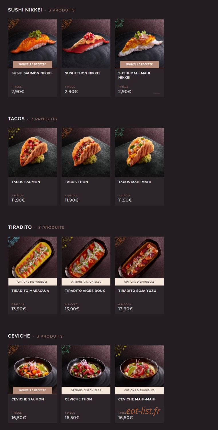 Côté Sushi — carte page 5