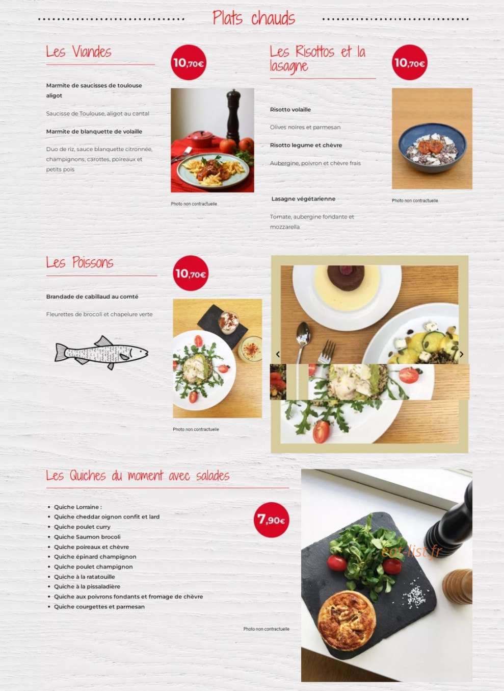 Cuizines — carte page 1