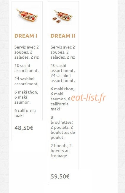 Dream Sushi — carte page 24