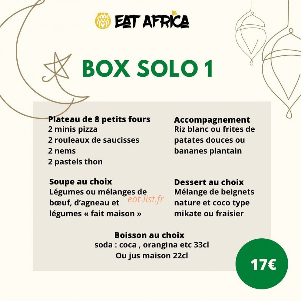 Eat Africa — carte page 1