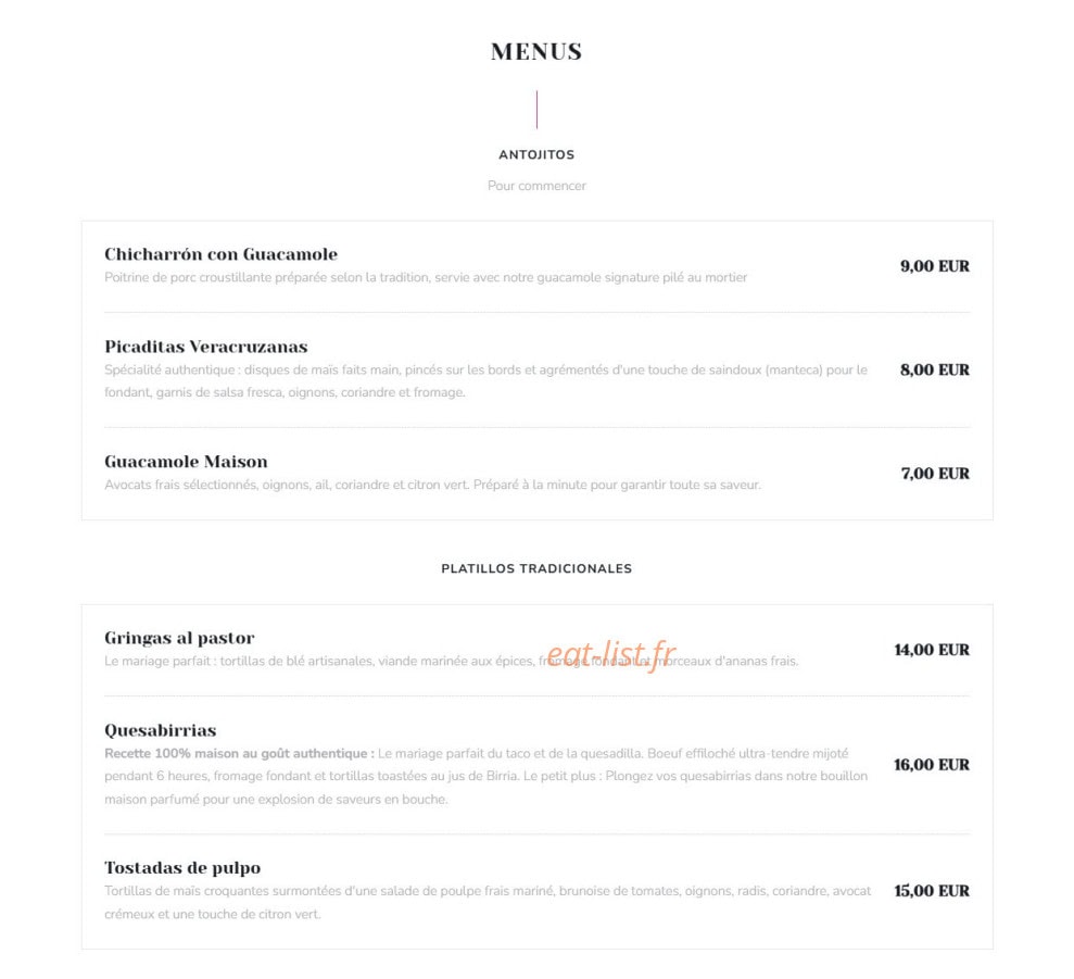El Mixteco — carte page 1