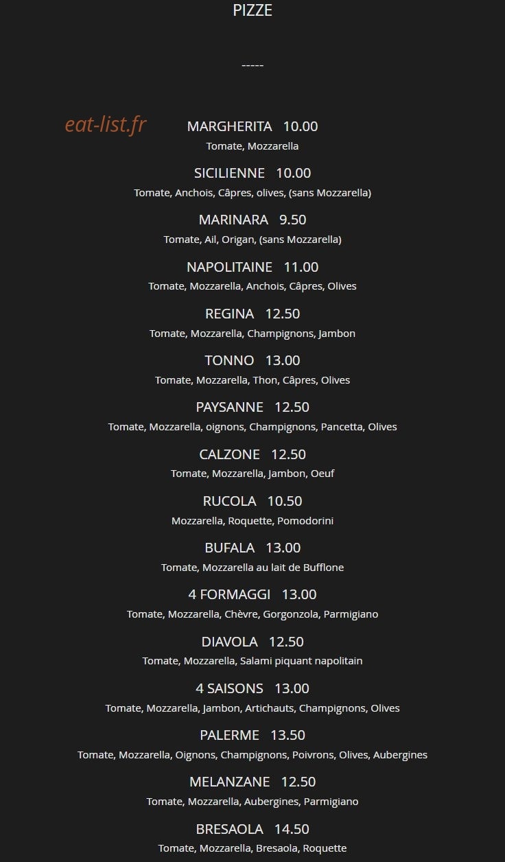 Fratelli Pastore — carte page 1