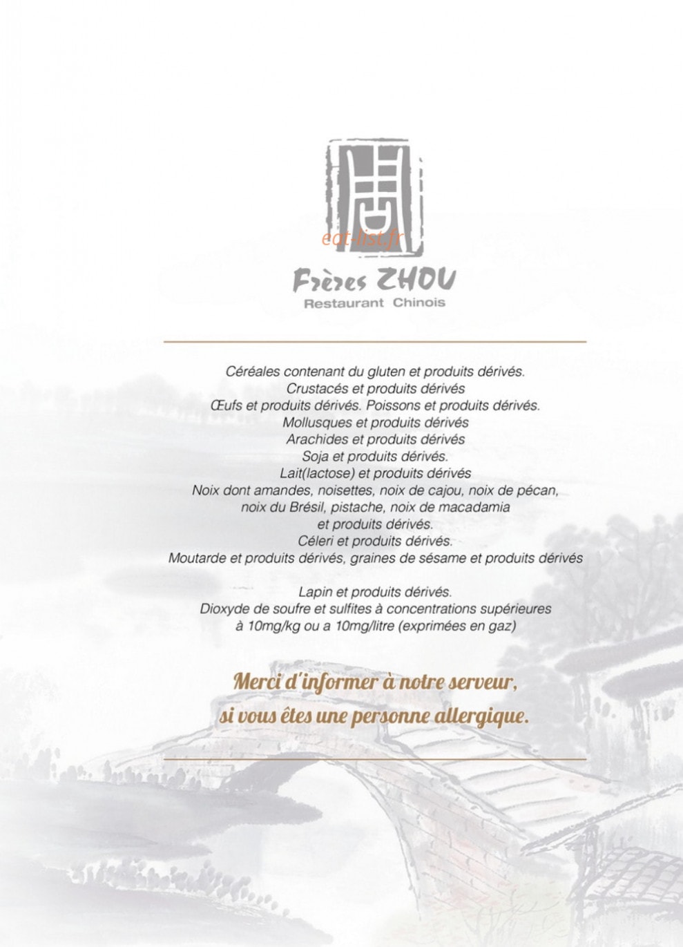 Frères Zhou — carte page 13