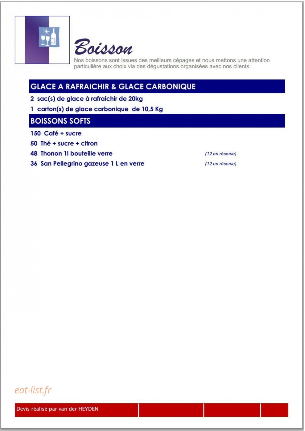 Gastronomia Traiteur — carte page 4