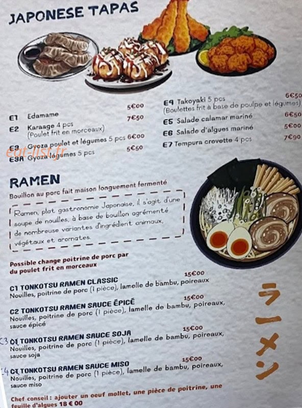 Go ramen — carte page 2