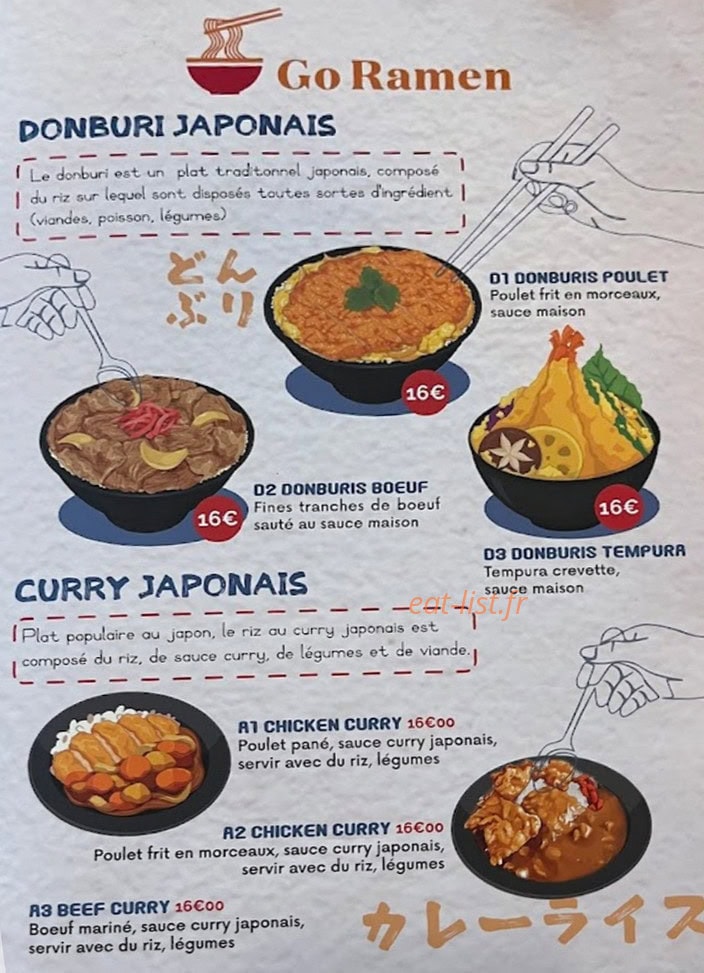 Go ramen — carte page 3