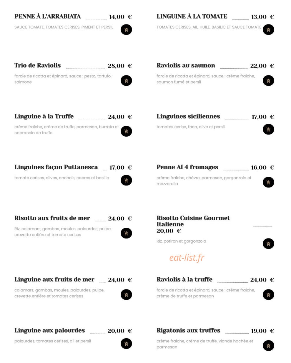 Italian Kitchen — carte page 5