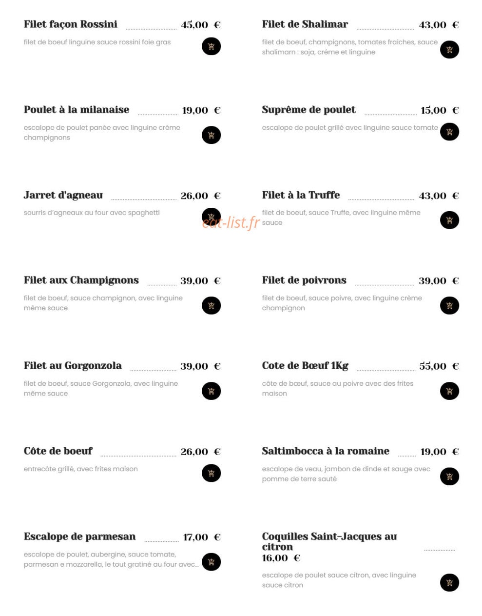 Italian Kitchen — carte page 4