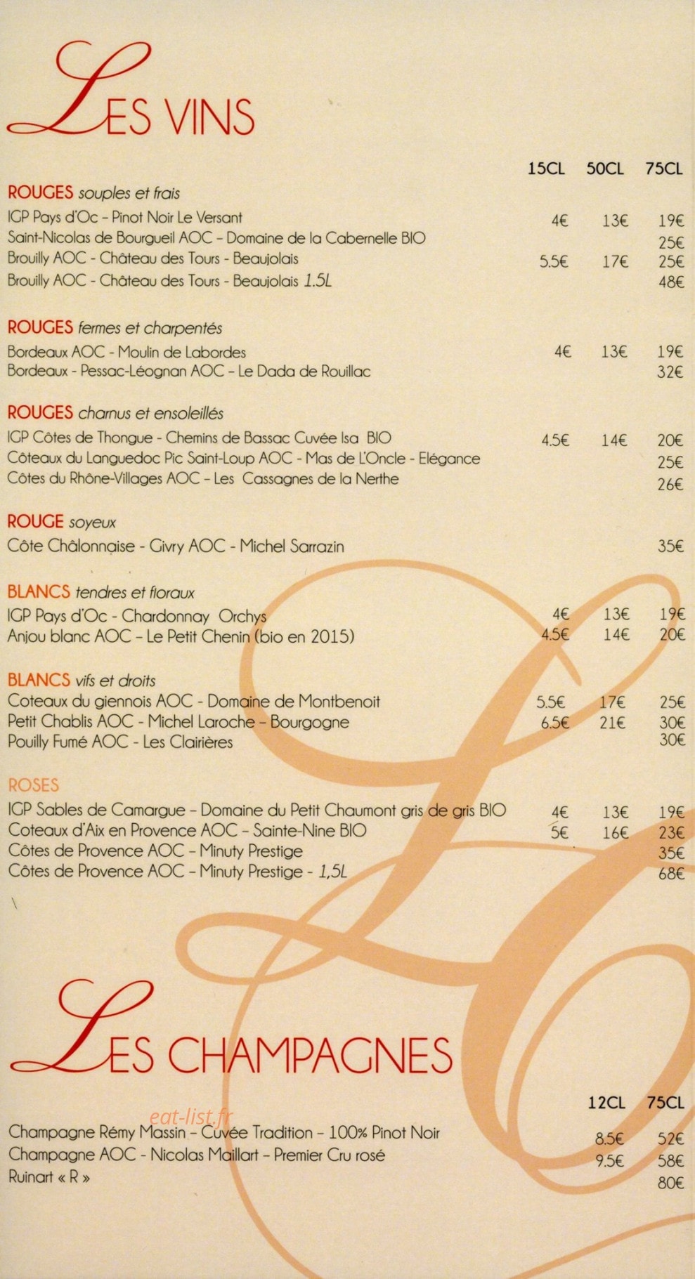 L'initiale Café — carte page 5