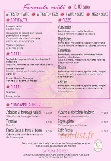 La Peonia — carte page 4