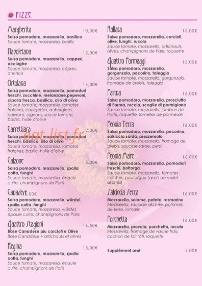 La Peonia — carte page 3