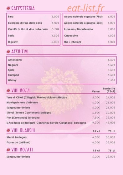 La Peonia — carte page 5