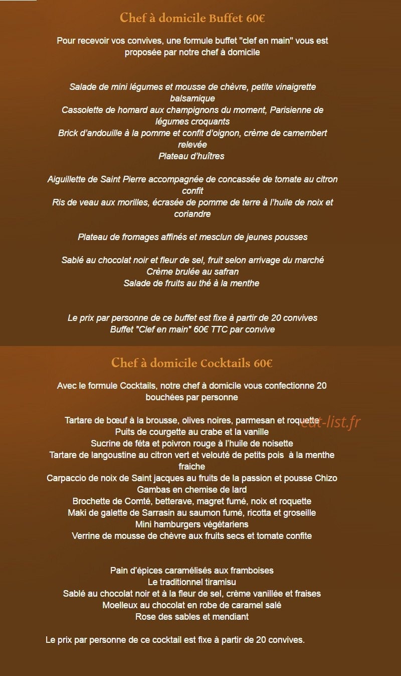 La Table et Fêtes — carte page 2