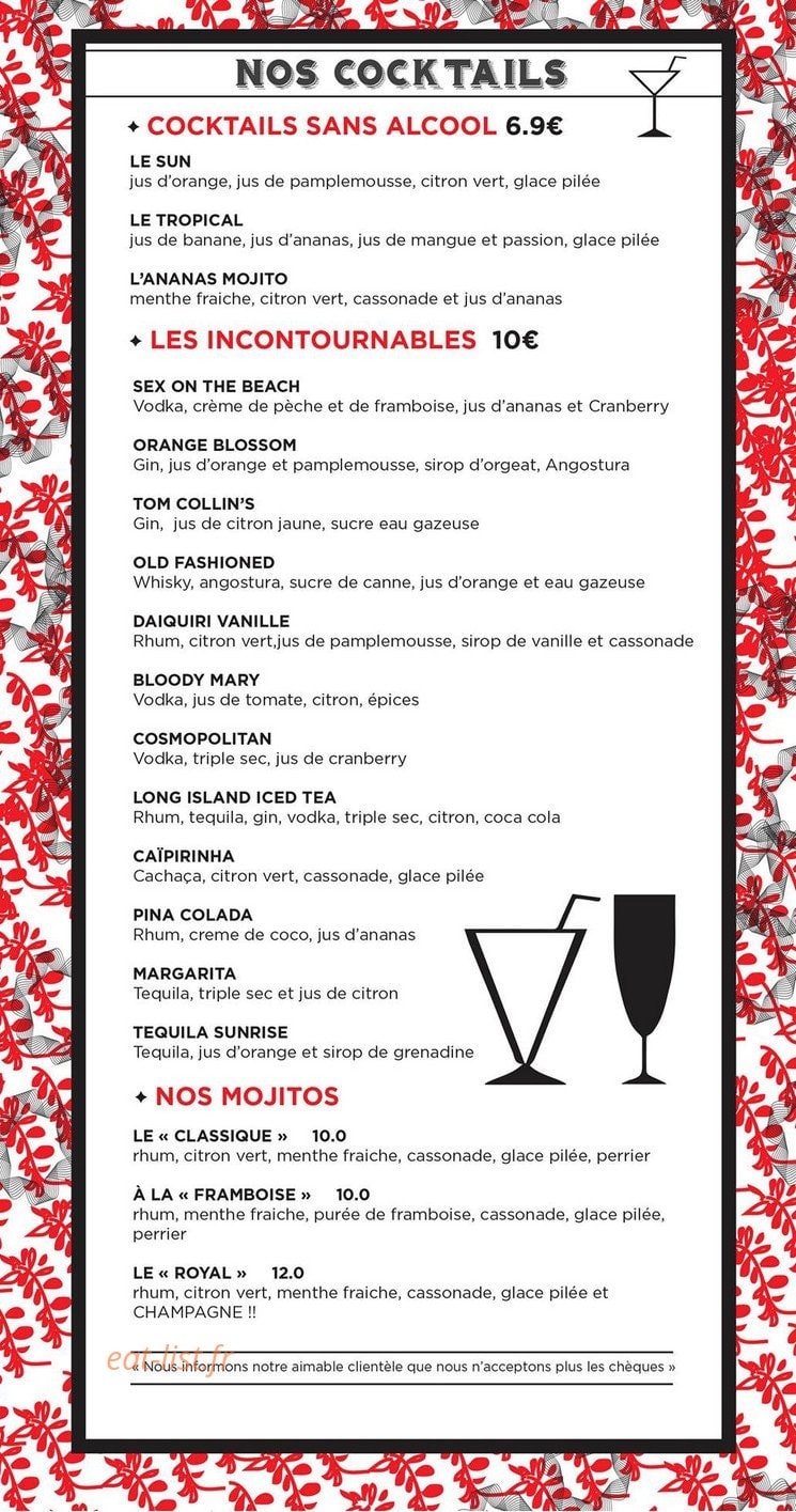 Le Bistro de la Ferme — carte page 7