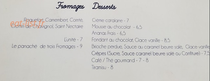 Le Café de l'Église — carte page 2