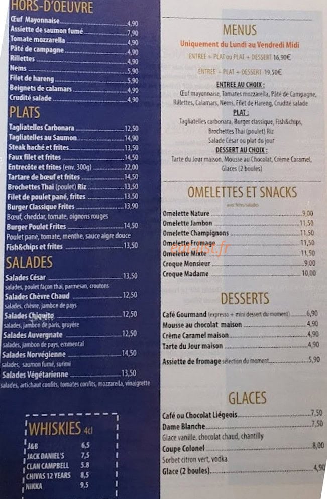Le Chiquito — carte page 1