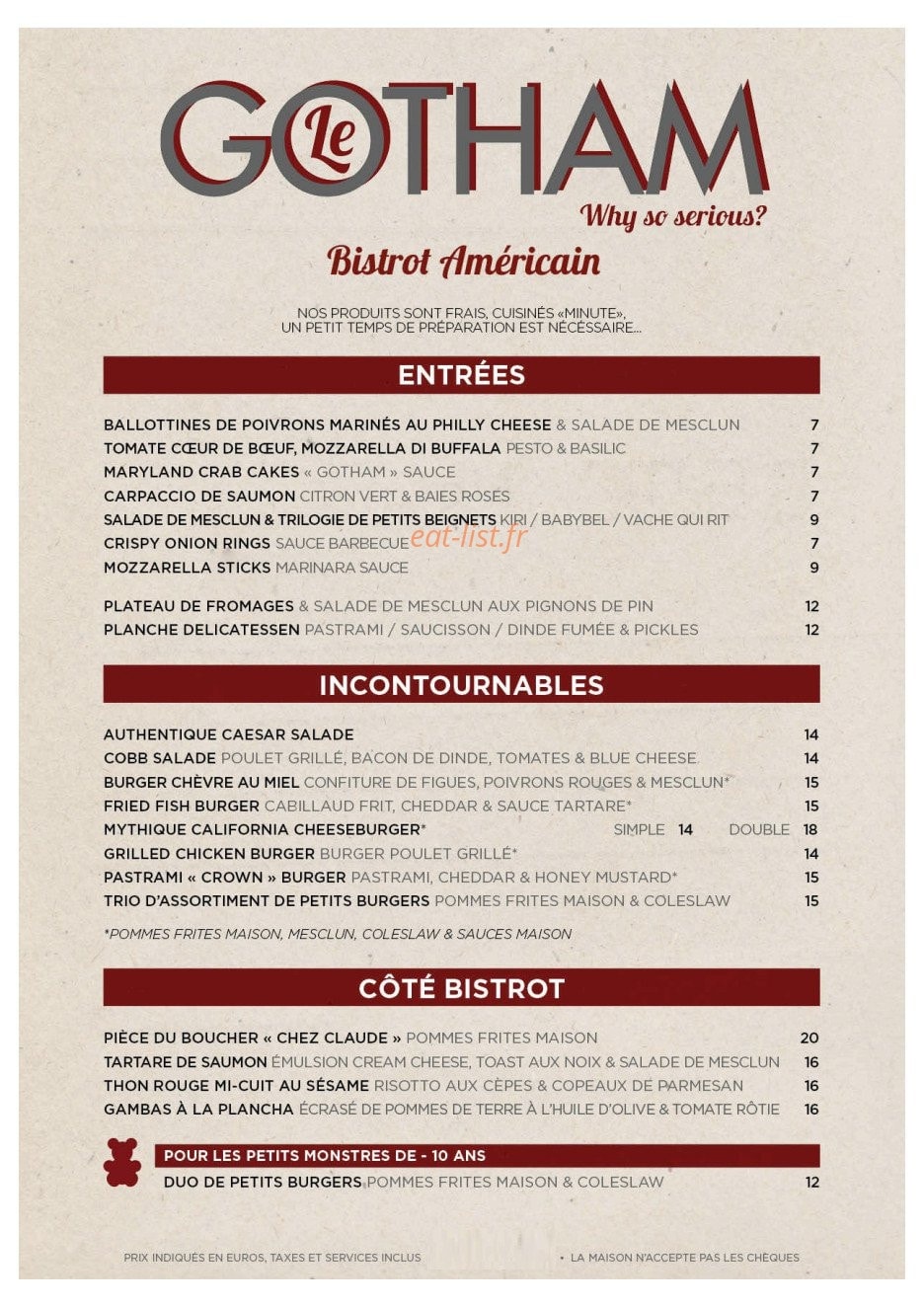 Le Gotham — carte page 1